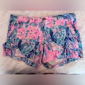 Lilly Pulitzer Pink and Blue High Waist Shorts
